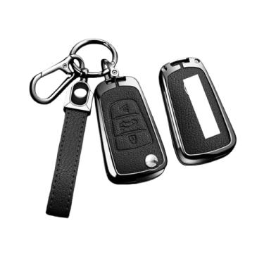Imagem de Capa de liga para chave de carro, compatível com Great Wall Haval Hover Wingle 5 6 H3 H5 H6 H1 H3 C30 C50 M4 3 botões, bolsa protetora, chaveiro(B 1-2 Black)