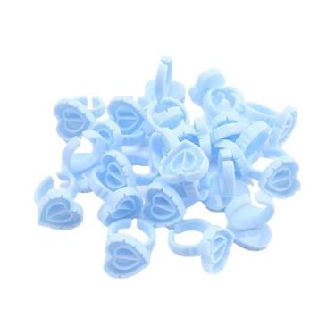 Imagem de 50 Peças Anéis Descartáveis Para Cola De Cílios, Suporte Para Pigmento