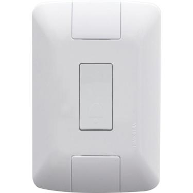 Imagem de Conjunto 4x2 Com 1 Pulsador Campainha Tramontina Aria 6 A 250 V Branco Tramontina