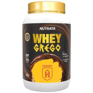 Imagem de Whey Grego - 900g Dulce de Leche Com Chocolate Belg a Havanna - Nutrata-Unissex