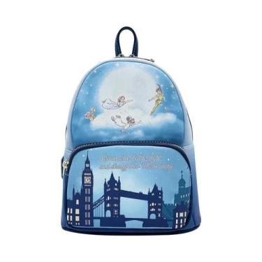 Imagem de Mochila Feminina Impermeável De Couro PU Estilo Peter Pan Anime Cospla