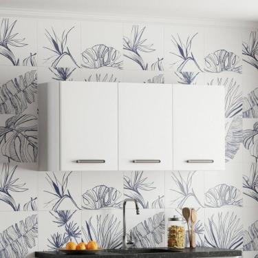 Imagem de Armário Aéreo para Cozinha em Aço 115cm Novo Vênus Branco