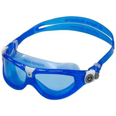 Imagem de Máscara De Natação Infantil Aquasphere Seal Kid Lente Azul, Lb_azul_br