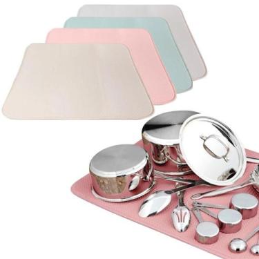 Imagem de Kit 02 Tapete escorredor De Silicone Protetor De Panelas E Pratos de P