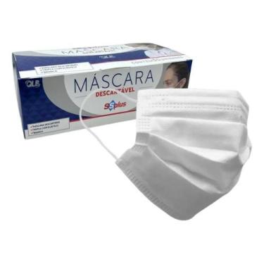 Imagem de Máscara Descartável Cirúrgica Tripla Camada Ssplus 50 Unidad - Congrat