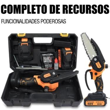 Imagem de Mini Motosserra Elétrica Portátil 48V 6 Polegadas - Zang