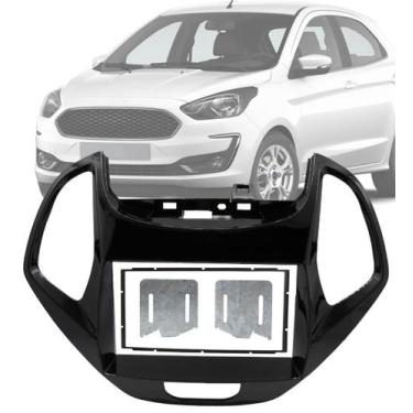Imagem de Moldura Painel 2 Din 7" Polegadas Ford KA 2019 até 2021 Hatch Sedan Bl