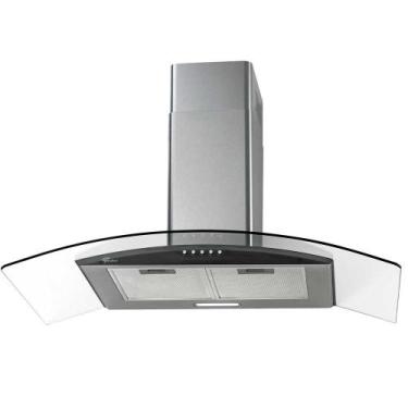 Imagem de Coifa de Parede Fit 90 Cm Com Vidro Fischer, Preto, 110V