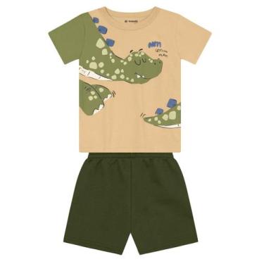 Imagem de Conjunto infantil menino de dinossauro Brandili, 1, Amarelo claro