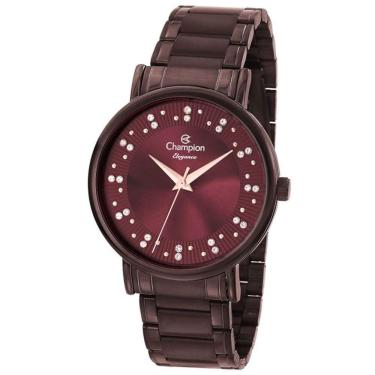 Imagem de Relógio Champion Feminino Marrom Vermelho Cn25921i