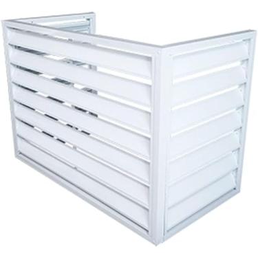 Imagem de Tampa de alumínio para ar condicionado e bomba de calor, mini capa de ar condicionado dividida para unidades externas, cerca para esconder ar condicionado, redução de ruído, adequada para interior e