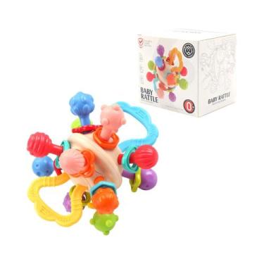 Imagem de Brinquedos De Silicone Macio Para Bebês, Bola Redonda Manhattan, Choca