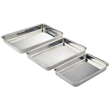 Imagem de Conjunto Assadeiras Retangulares 3 Peças, Alumínio, Marcolar