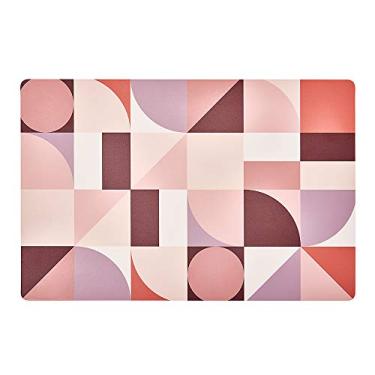 Imagem de Toalha Americana retangular Geométrica Naxos- Lugar individual (41 X 27 cm) para usar a mesa. De fácil limpeza, material plástico (PSAI) com impressão de qualidade fotográfica