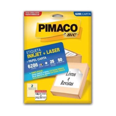 Imagem de Etiqueta Pimaco Carta Inkjet E Laser 6286 Com 50 Unidades