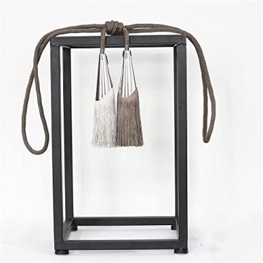 Imagem de Escova de cortina borla franja pendurada cinto bolas acessórios para cortina amarração para amarração para decoração de quarto, 02,1 peças