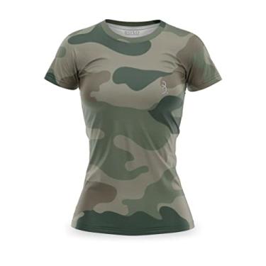 Imagem de Baby Look Dry Fit Camiseta Blusinha Feminina Esporte Academia Moda Fitness Camuflada