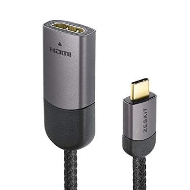 Imagem de Adaptador USB C para HDMI 23 cm - 4K 60Hz - Conectores banhados a ouro 24K, USB 3.1 e Thunderbolt 3 compatíveis com MacBook Pro, iPad Pro, iMac 4K / 5K / Pro, Surface Book 2 Samsung S8 S9 Note 8 9