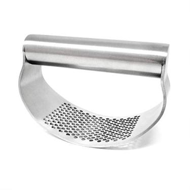 Imagem de Honbay 1 peça de aço inoxidável espremedor de alho triturador de alho picador de alho prensa de gengibre para cozinha