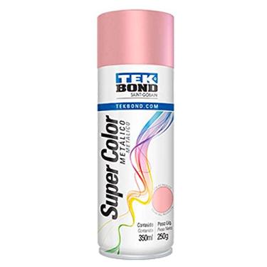 Imagem de Tinta aerossol Super Color Tekbond rosa millennial metálico 350ml/250 g