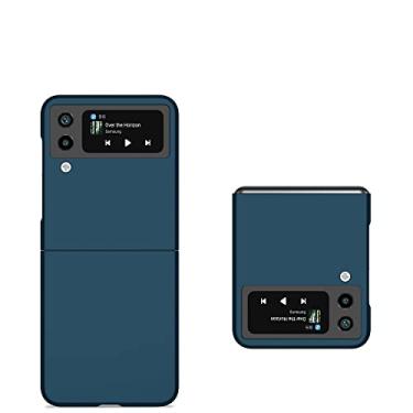 Imagem de Capa de moda confortável anti-risco para Samsung Galaxy Z Flip 4 5G Flip4 Flip3 Flip 3 Capa antiderrapante para Samsung Z Flip4, azul marinho, para samsung z flip
