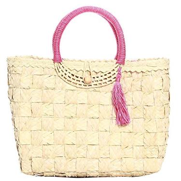 Imagem de Bolsa biro 2422 palha qd. det alça encapada botão ping. 1078999