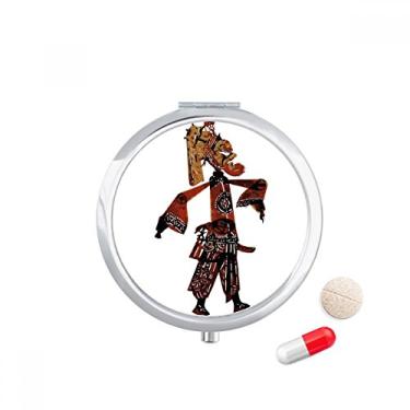 Imagem de China Shadow Play Caixa de comprimidos de ópera chinesa, caixa de armazenamento de remédios
