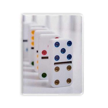 Imagem de Pai Gow Dominoes Dice Gambling Notebook Capa de Goma Diário Capa Macia Diário