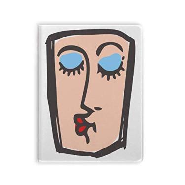 Imagem de Kiss Caderno abstrato com desenho de rosto emoticons capa de goma Diário capa macia