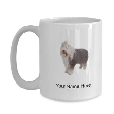 Imagem de Caneca personalizada de cachorro velho pastor – Caneca de café para os amantes de cães velhos idosos, ideia de crianças que amam – Caneca de café de 425 g