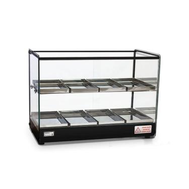 Imagem de Estufa Vitrine Quadrada Dupla Led Salgado 8 Bandejas EVR Titã