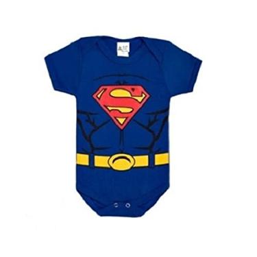 Imagem de Body Bebe Mesversário Temático Roupa de Bebê Super Man - Super Homem (G)