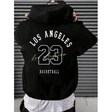 Imagem de Blusa De Frio Moletom Masculino Los Angeles Basketball Streetwear Casa