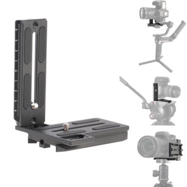 Imagem de Fotga Suporte vertical em forma de L para câmera Zhiyun Crane 2 3 LAB Weebill 2 3 Weebill-S estabilizador gimbal DJI Ronin SC2 RS2 RS3 RS4 compatível com cabeça esférica de tripé Manfrotto