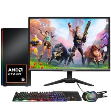Imagem de PC Gamer Completo Skill RGB AMD Ryzen 5 4600G, Gráficos Radeon VEGA 7, Monitor LED 20",Kit Gamer, 8GB DDR4 3200Mhz, SSD 256GB, Fonte 500W- SGX-0054A