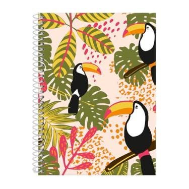 Imagem de Caderno Colegial Capa Dura Tropícal Tucano Rosa 1 Mat
