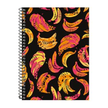 Imagem de Caderno Colegial Capa Dura Tropícal Bananas Preta 1 Mat