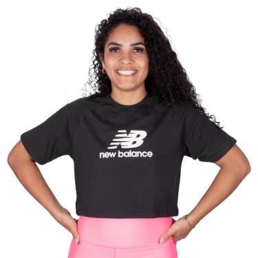 Imagem de Camiseta New Balance Cropped Essentials Basic-Feminino