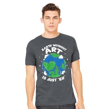 Imagem de TeeFury - is Just Eh - Camiseta masculina Planeta, Terra,, Pó azul, P