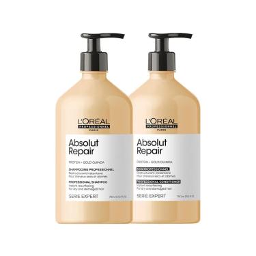 Imagem de Kit L'oréal Pro Serie Expert Absolut Repair Gold Quinoa - Shampoo E Condicionador 750Ml