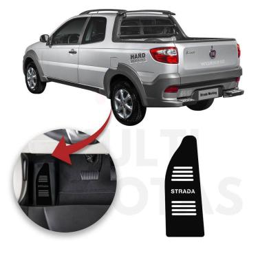 Imagem de Descanso de Pé Fiat Strada 2013-19 Aço Inox Preto