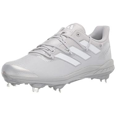 Imagem de adidas Tênis de beisebol masculino Afterburner 8, Equipe cinza claro/branco/prata metálico, 38