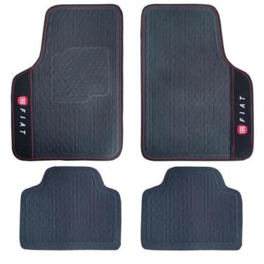Imagem de Tapete Borracha Fiat Argo Cronos Mobi Toro Bordado - Aladin, Preto, Bo