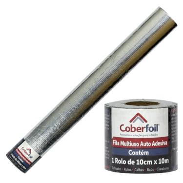 Imagem de Manta Asfáltica Adesiva Multiuso Metalizada 90cmx10m Auto Colante Vedação para Telhados Calhas Rufos Alta Resistência e Durabilidade Vazamentos Vedação Refletiva Aluminizada Rolo Fita
