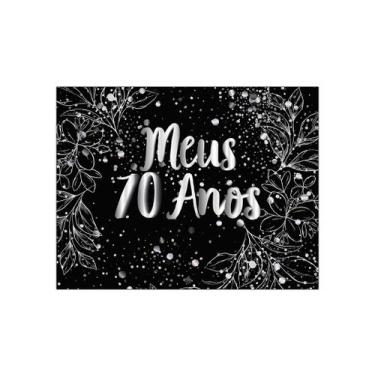 Imagem de Painel de Festa Horizontal 1,55 X 1,20 - Meus 70 Anos Efeito Brilhos P