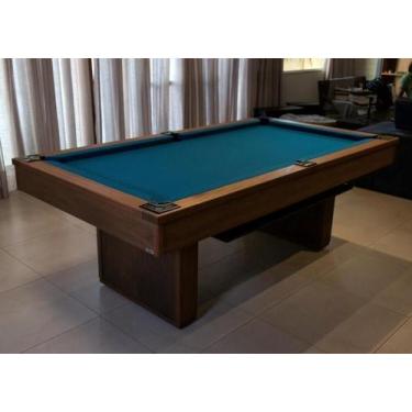 Imagem de Mesa de Sinuca e Jantar- 2,00x1,10 - Nelson Bilhares, Azul petróleo