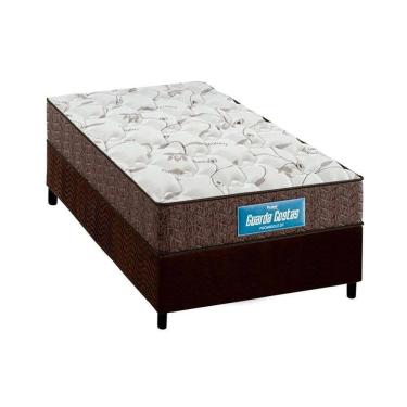 Imagem de  Cama Box Solteiro: Colchão Ortopédico Probel D28/EP Anatômico Guarda Costas Prómiddle + Base CRC Suede Brown(88x188)