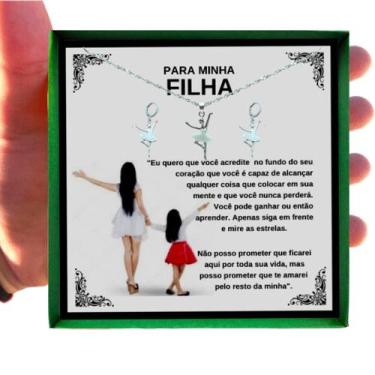 Imagem de Colar Borboleta Presente Aniversário de Pai Viking Para Filha Prata Es