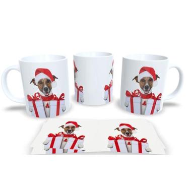 Imagem de Canecas de Porcelana Personalizadas Natal Animal - Estampa Sublimada, 