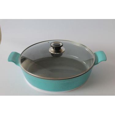 Imagem de Frigideira cerâmica grande 30 cm tampa de vidro - Aluminio fundido Jav